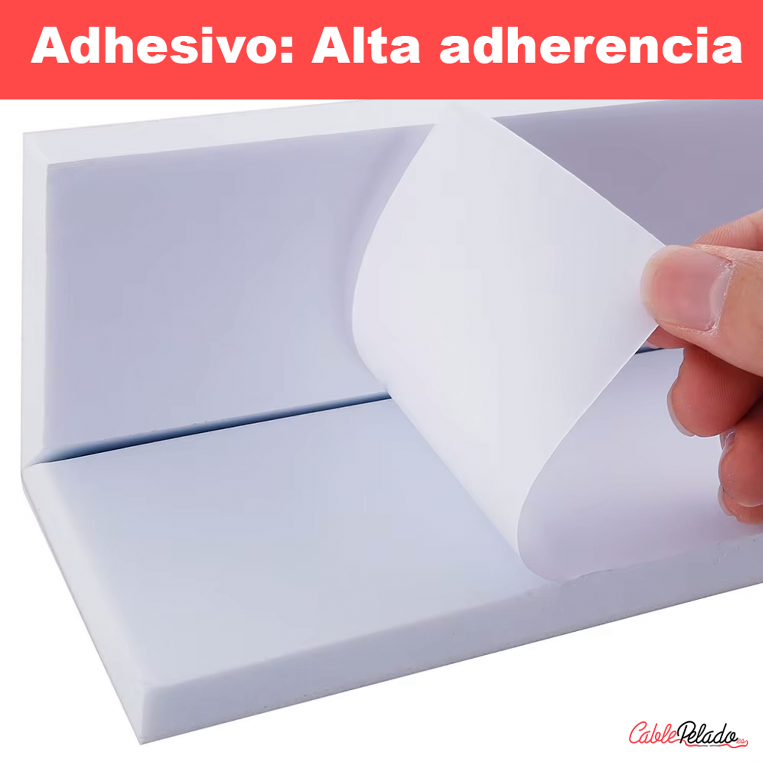 Protector De Espuma Adhesivo Para Garaje 40x15 Cm Rojo-blanco  Rojo-Blanco