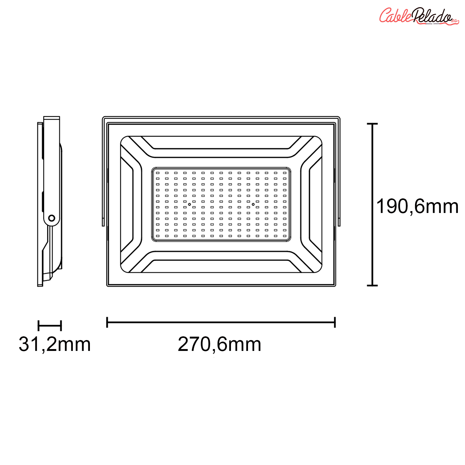 Proyector LED 60K F  Negro  100W
