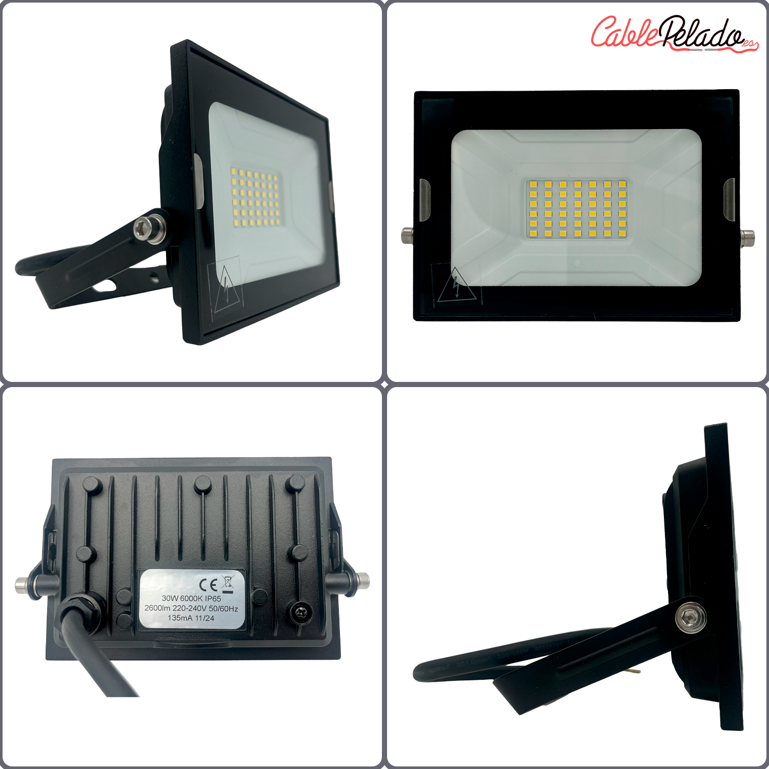 Proyector LED 60K F  Negro  30W