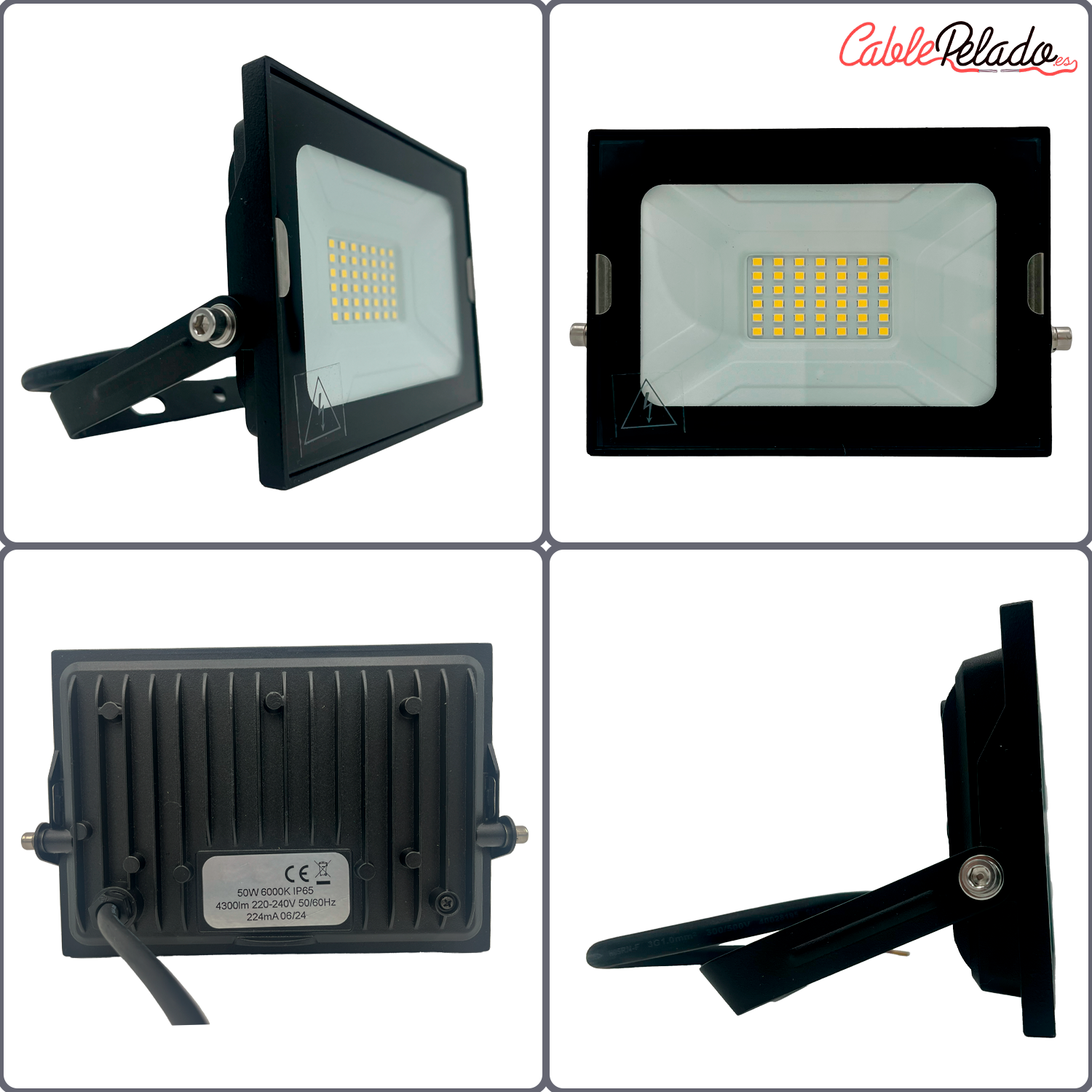 Proyector LED 60K F  Negro  50W