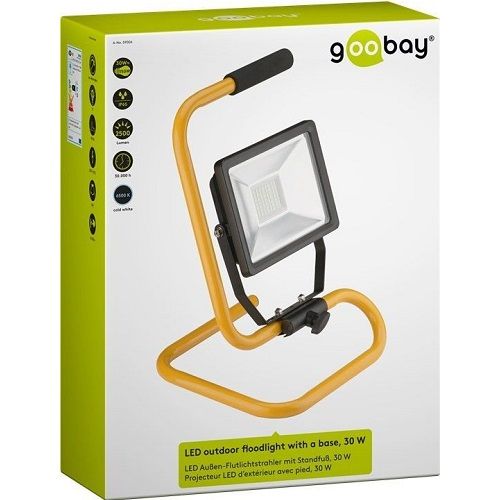 Proyector LED de exterior con base  Negro  30W