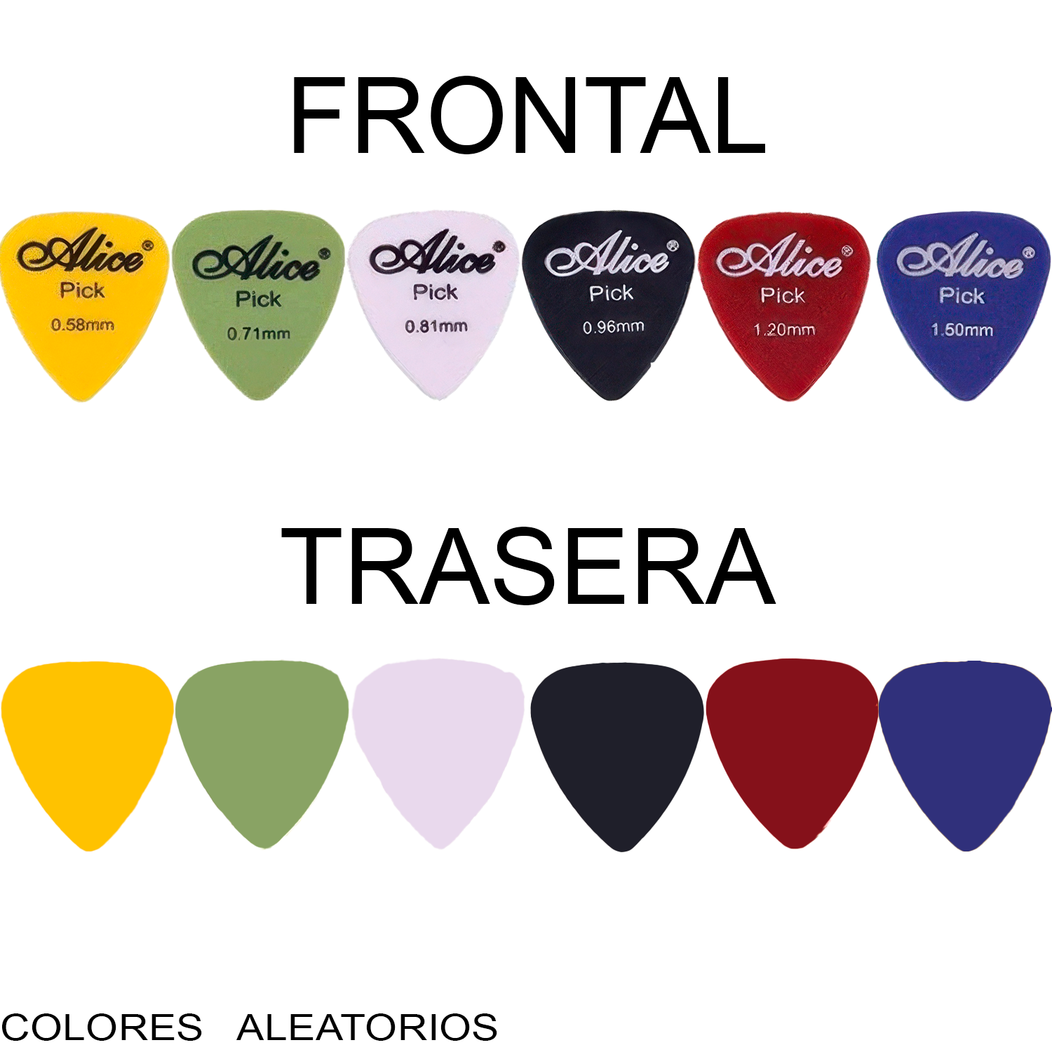 Pua para guitarra Acustica Electrica Clasica Ukelele (6 uds) Multicolor  Multicolor