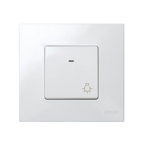 Pulsador luz ancho con luminoso Simon 27 Play  Blanco