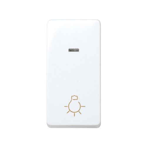 Pulsador luz estrecho con luminoso Simon 27 Play  Blanco