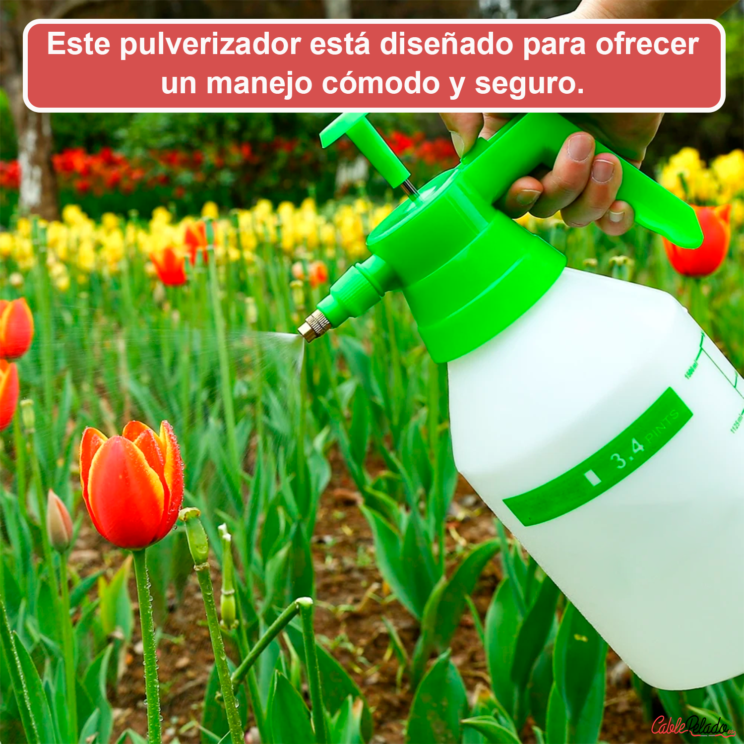 Pulverizador A Presión Con Mecanismo De Gatillo Con Bloqueo 1 Litro