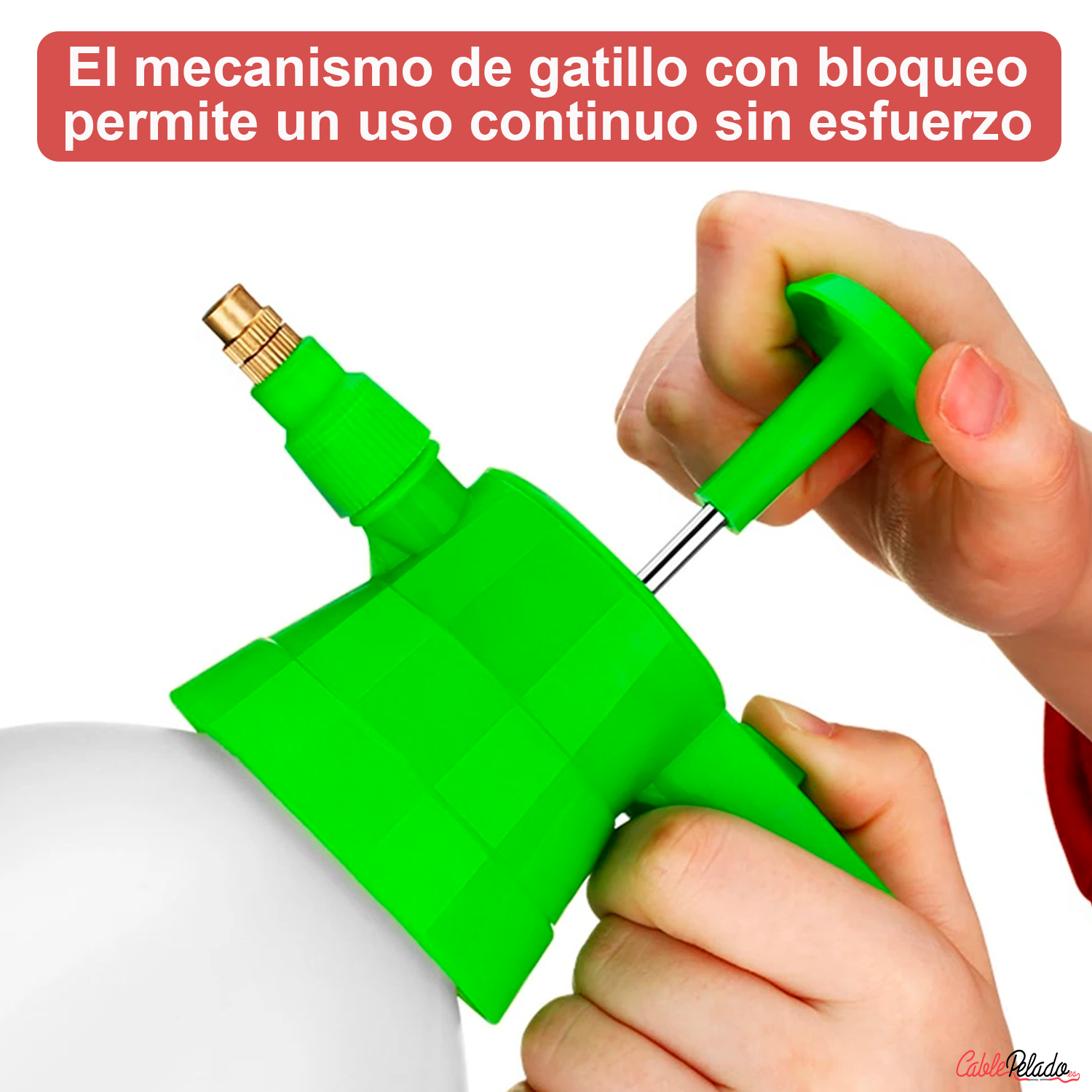 Pulverizador A Presión Con Mecanismo De Gatillo Con Bloqueo 2 Litros