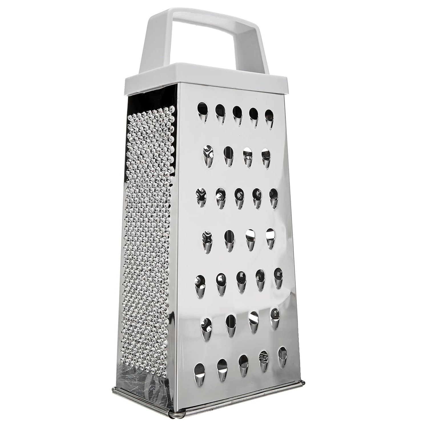 Rallador de Acero Inoxidable 4 caras cocina  Blanco