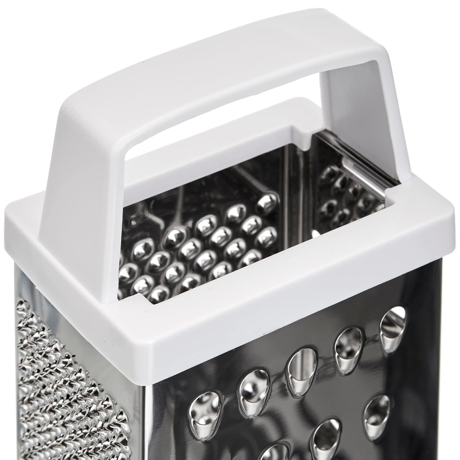 Rallador de Acero Inoxidable 4 caras cocina  Blanco