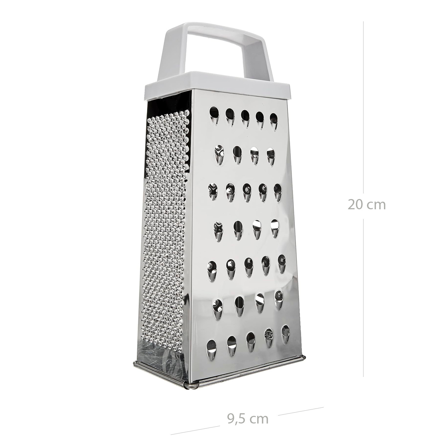 Rallador de Acero Inoxidable 4 caras cocina  Blanco