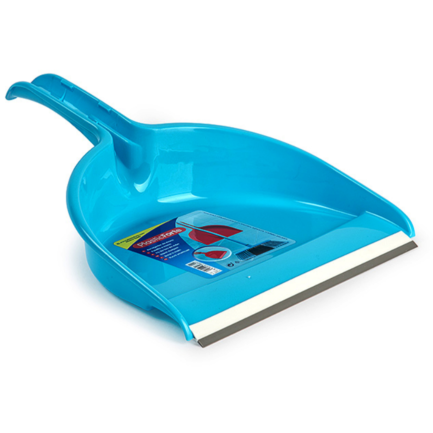 Recogedor de mano plastico con goma  Azul