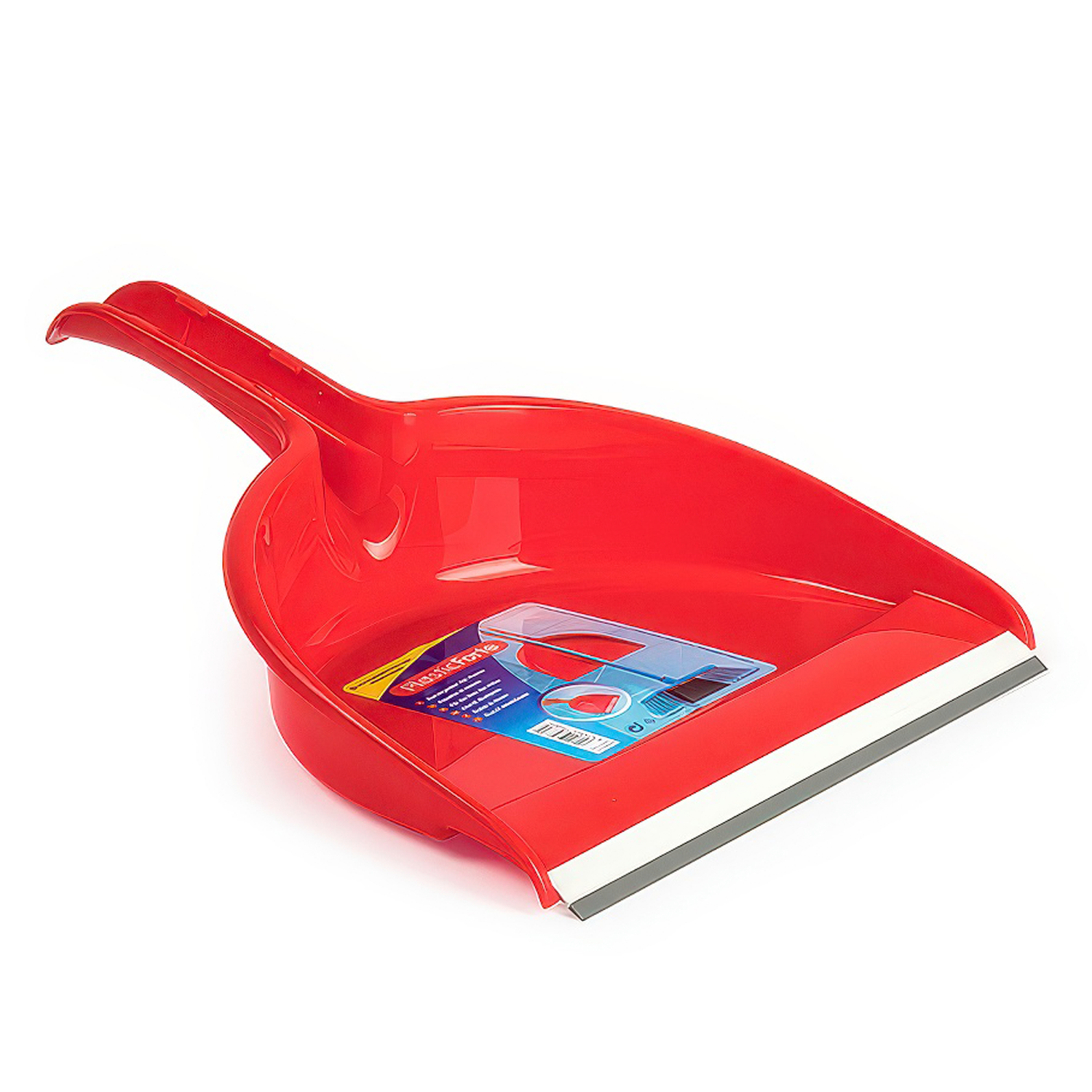 Recogedor de mano plastico con goma  Rojo