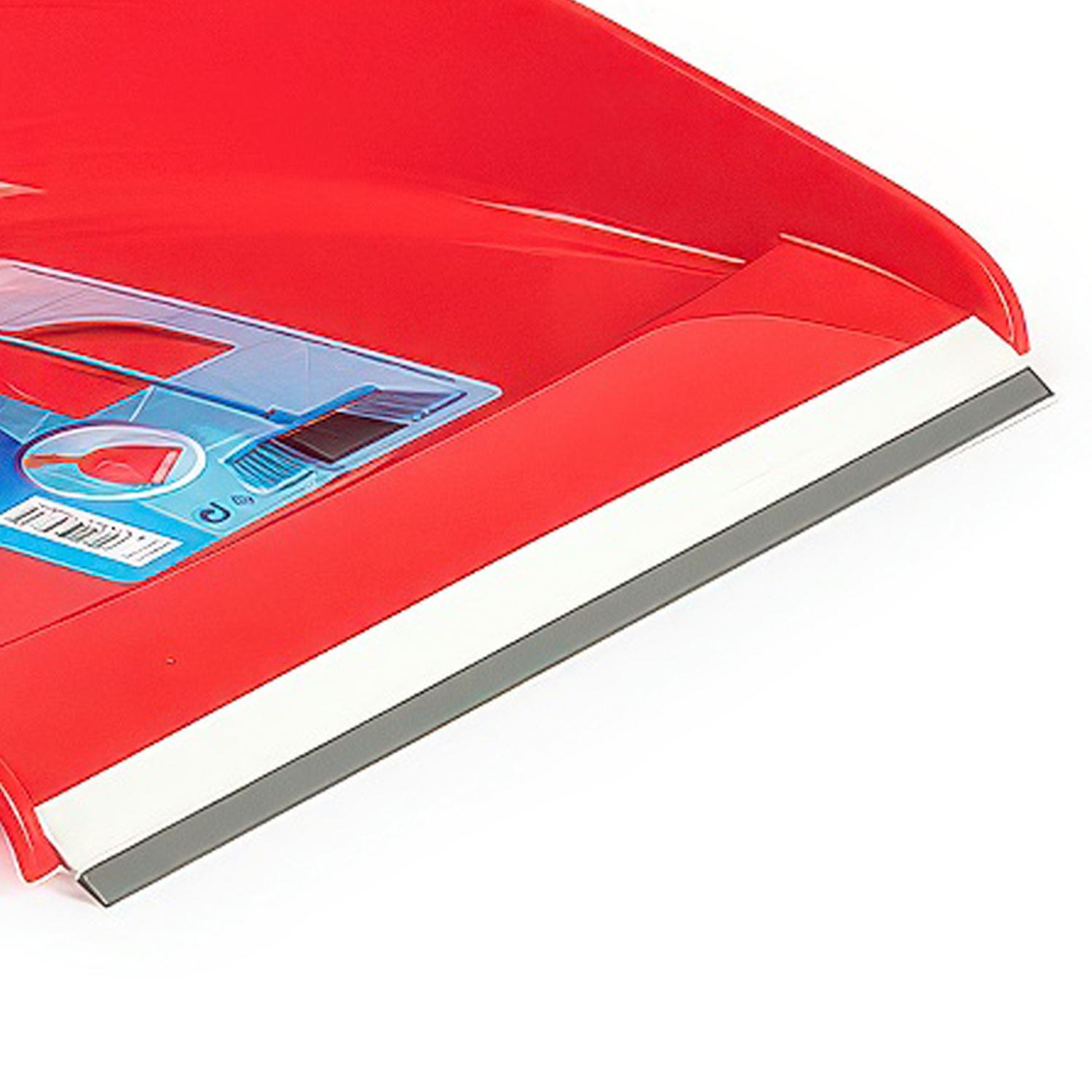 Recogedor de mano plastico con goma  Rojo