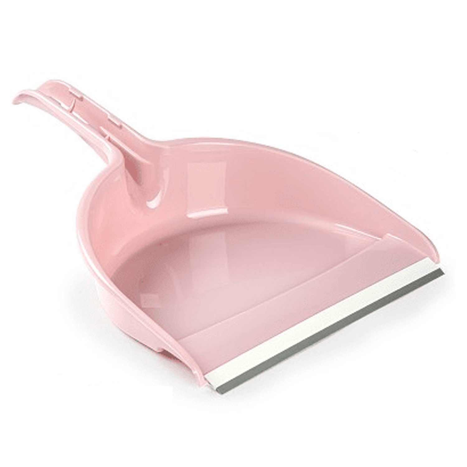 Recogedor de mano plastico con goma  Rosa claro