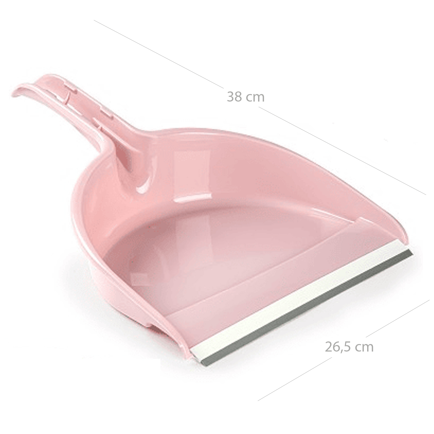 Recogedor de mano plastico con goma  Rosa claro
