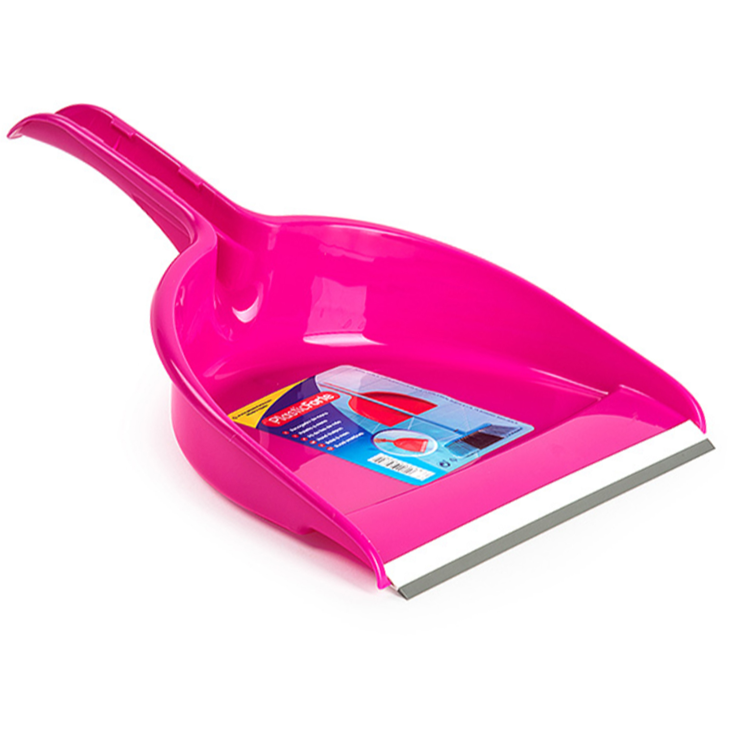 Recogedor de mano plastico con goma  Rosa