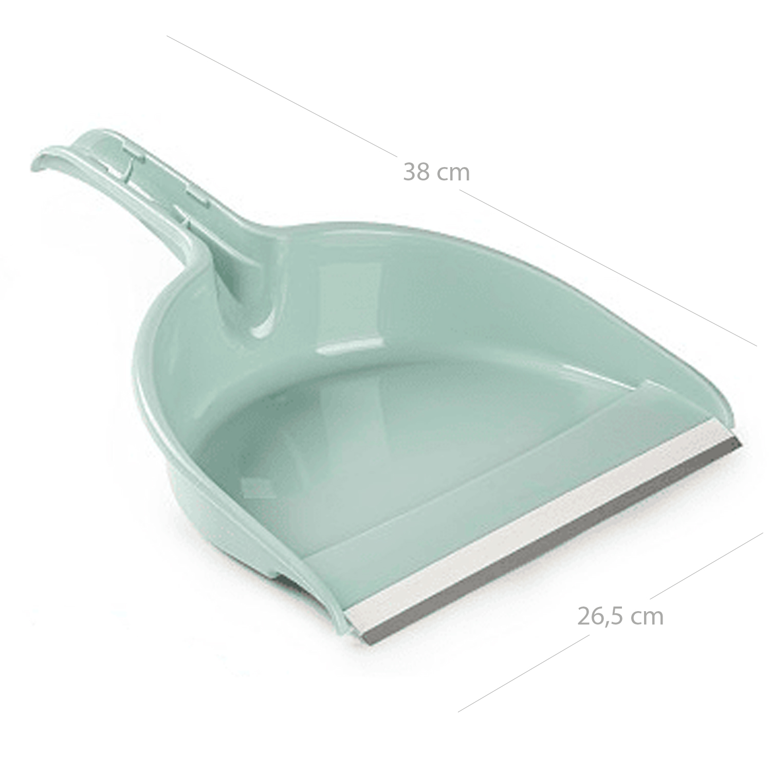Recogedor de mano plastico con goma  Verde claro