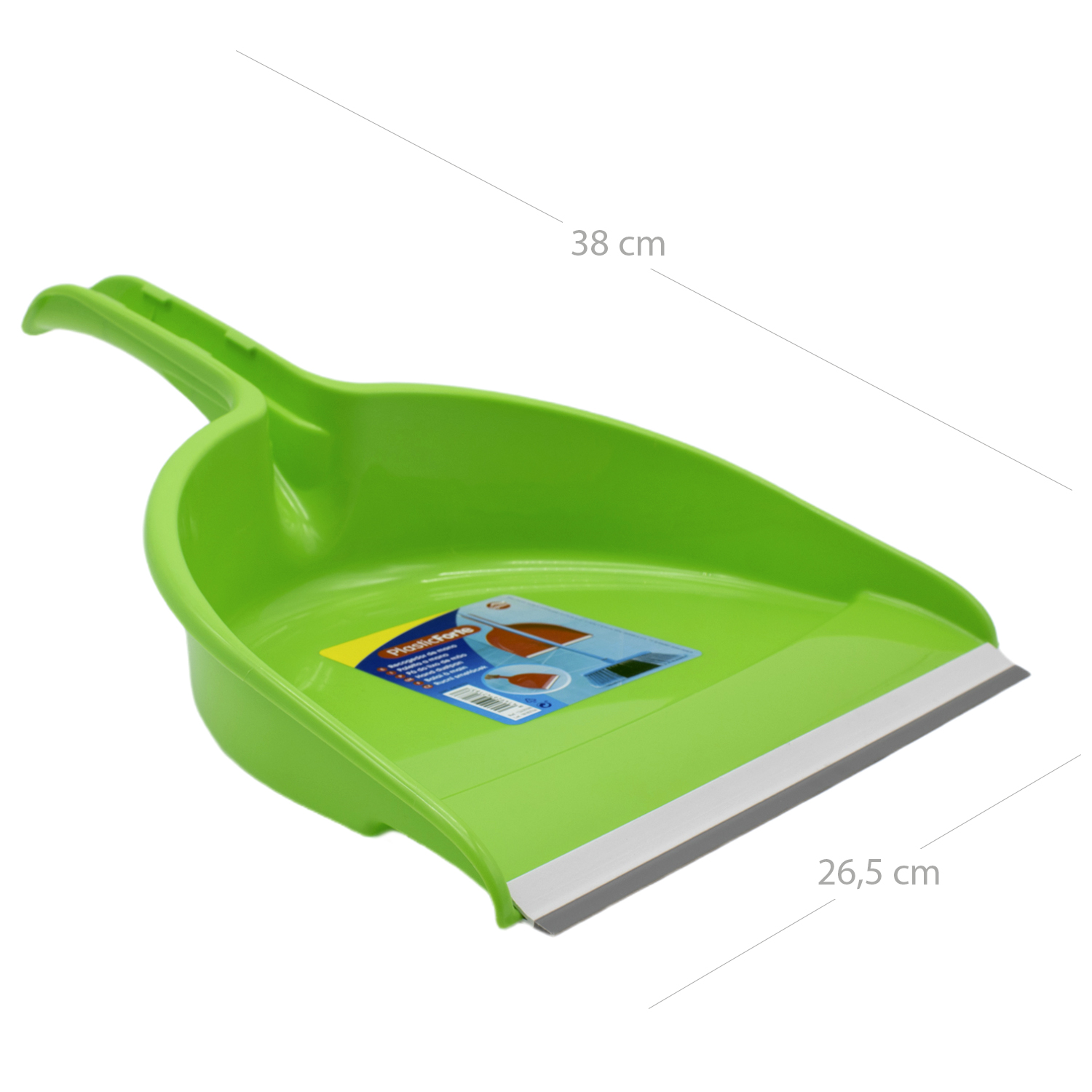 Recogedor de mano plastico con goma  Verde