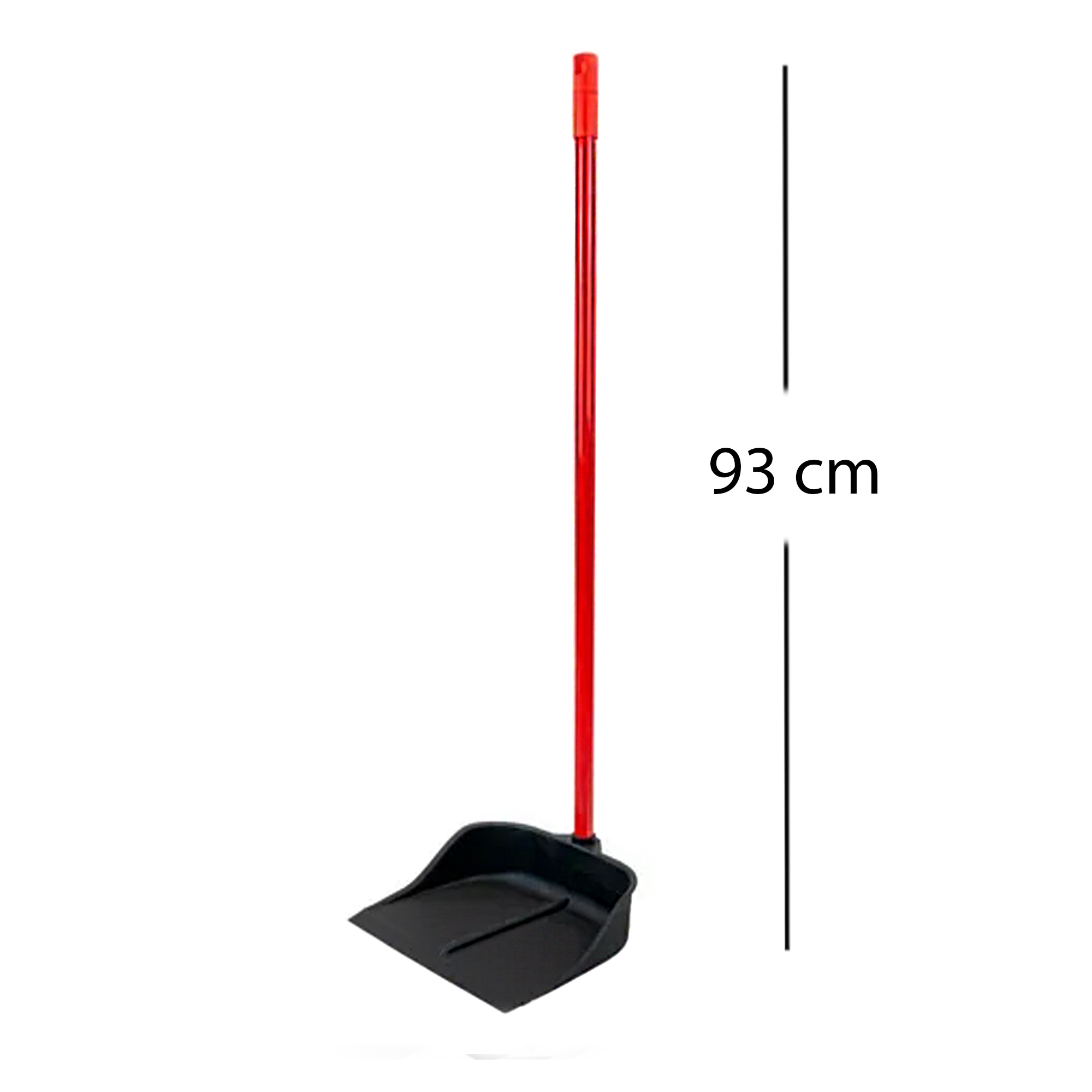 Recogedor goma con palo 93cm altura  Negro