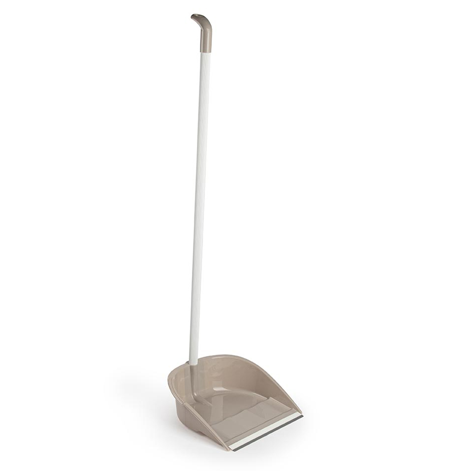 Recogedor plástico engomado con palo 89 cm  Beige
