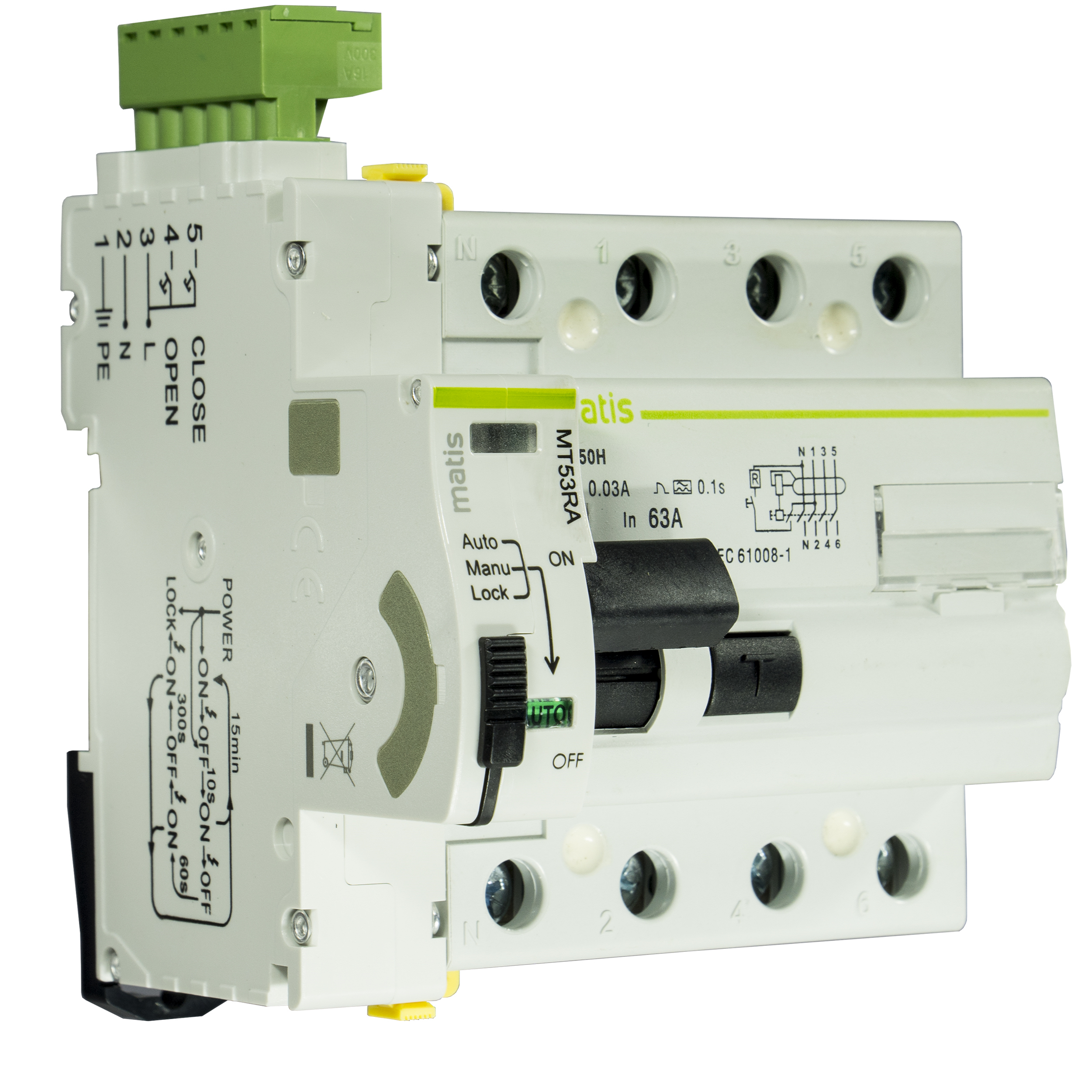 Reconectador automático diferencial 4P 10kA 30mA alta inmuni   40 A