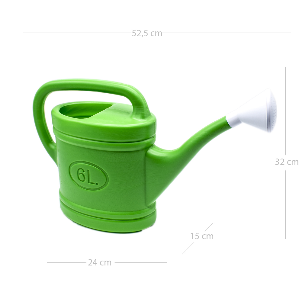 Regadera de plastico 6 Litros Verde