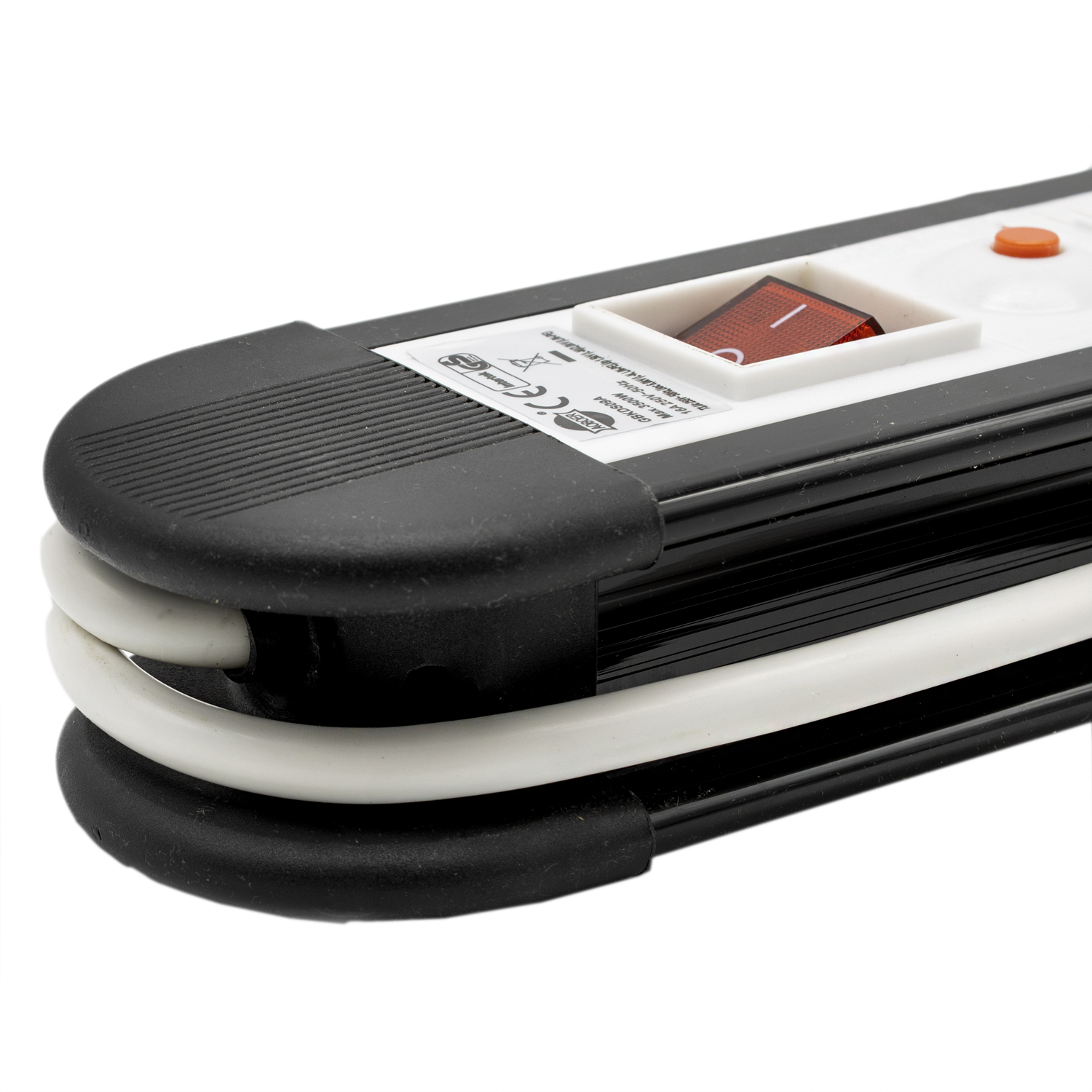 Regleta de enchufes 9 schuko con interruptor y proteccion 1.5 M Blanco
