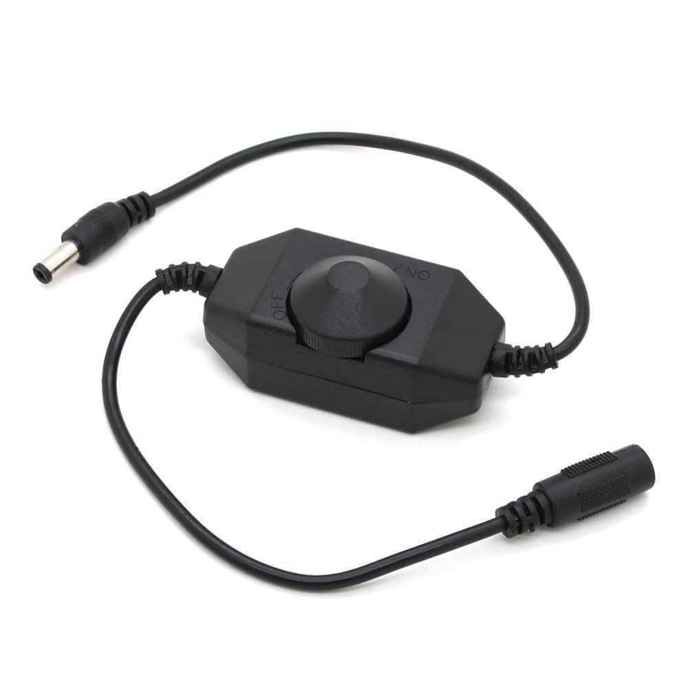 Regulador Dimmer de intensidad tira led 12V-24V 6A  Negro