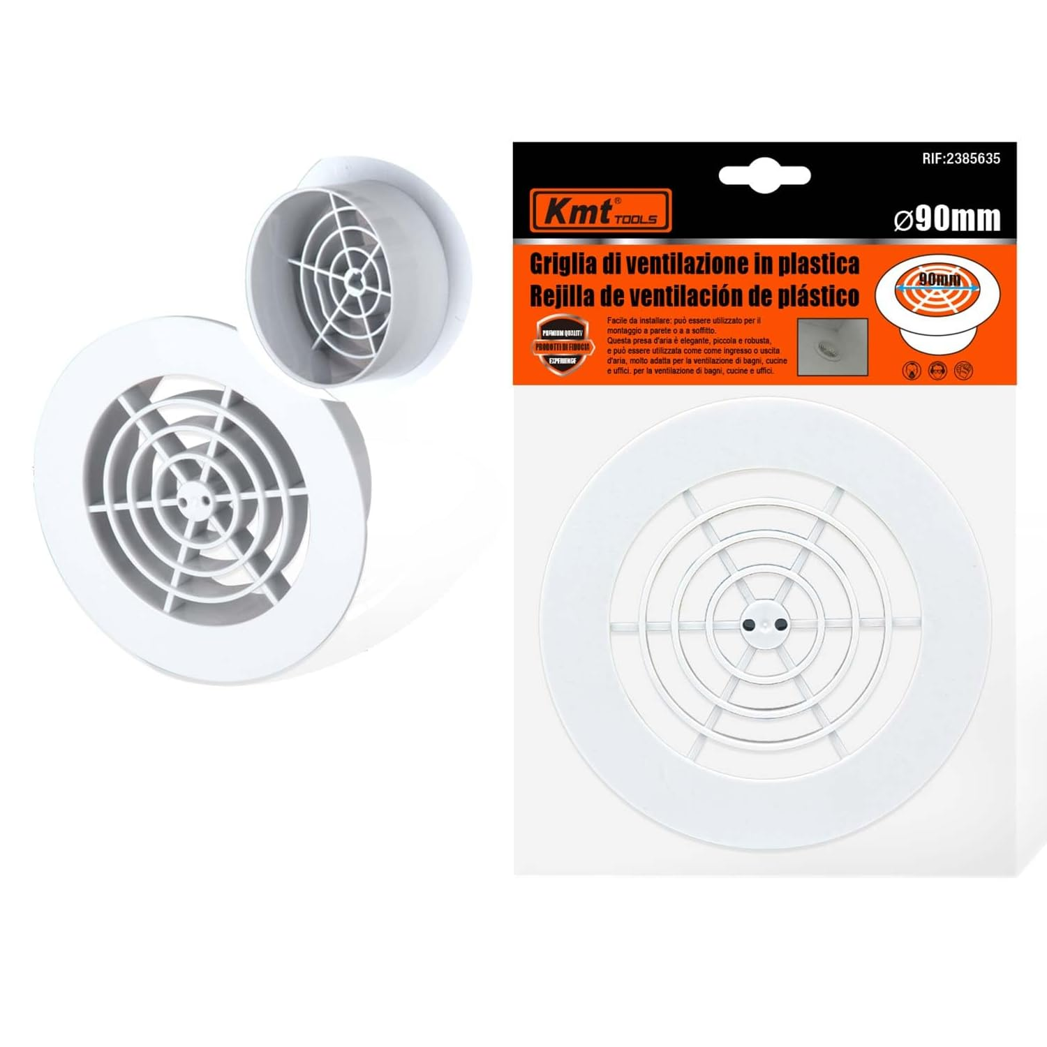Rejilla ventilacion 145 mm Blanco