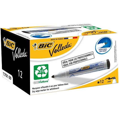 Rotulador Bic velleda para pizarra punta gruesa  Negro