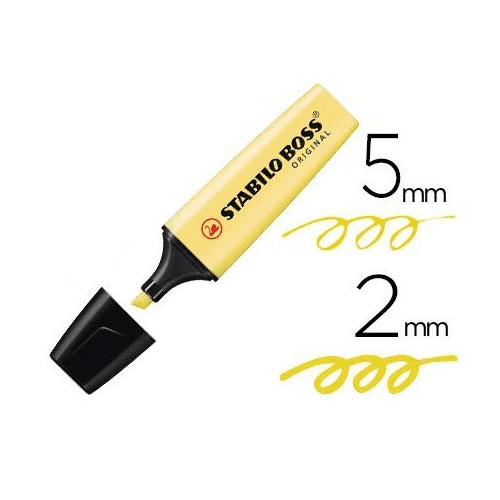 Rotulador Stabilo Boss Pastel  Amarillo claro