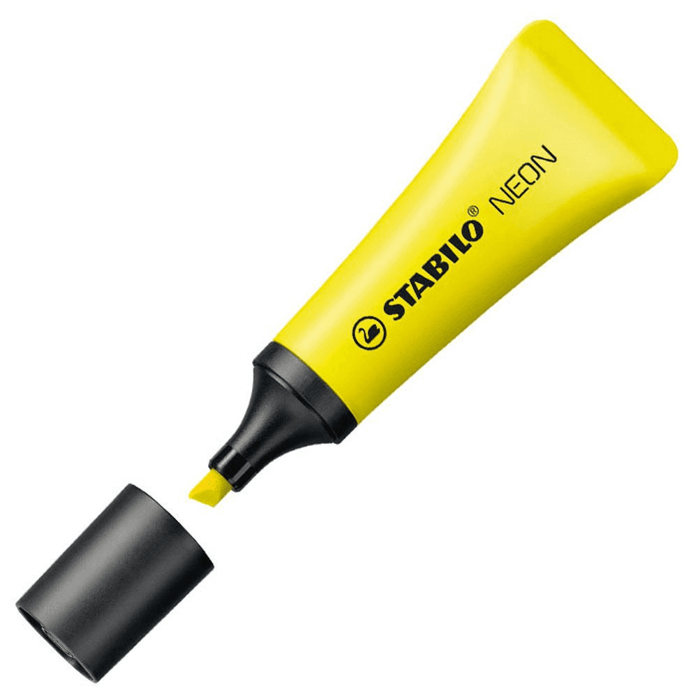 Rotulador stabilo fluorescente neon  Amarillo
