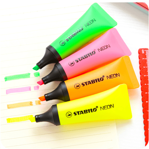 Rotulador stabilo fluorescente neon  Amarillo