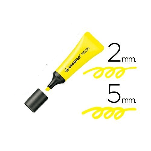 Rotulador stabilo fluorescente neon  Amarillo