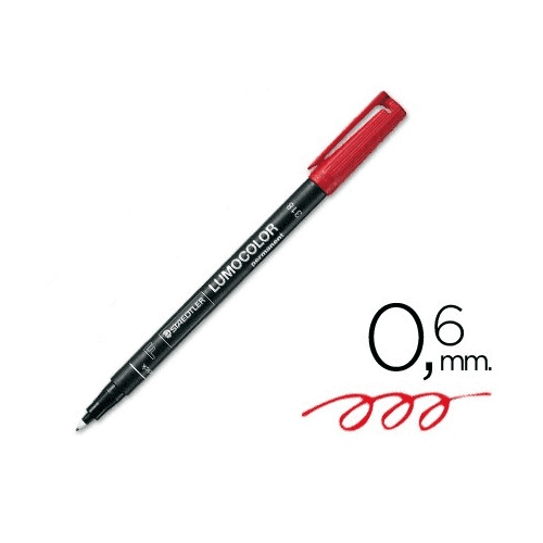 Rotulador Staedtler Lumocolor Permanente 0.6 mm  Rojo