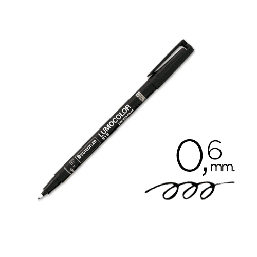 Rotulador Staedtler Lumocolor Permanente 0.6 mm  Negro