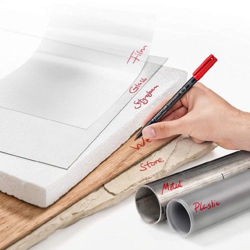 Rotulador Staedtler Lumocolor Permanente 1 mm  Rojo