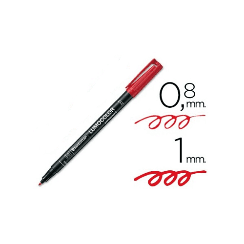 Rotulador Staedtler Lumocolor Permanente 1 mm  Rojo