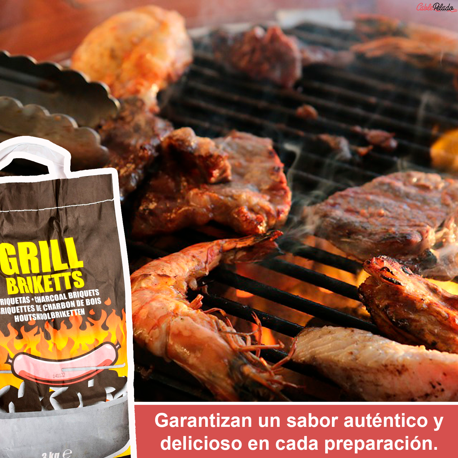 Saco Briquetas de Carbón 3 Kg