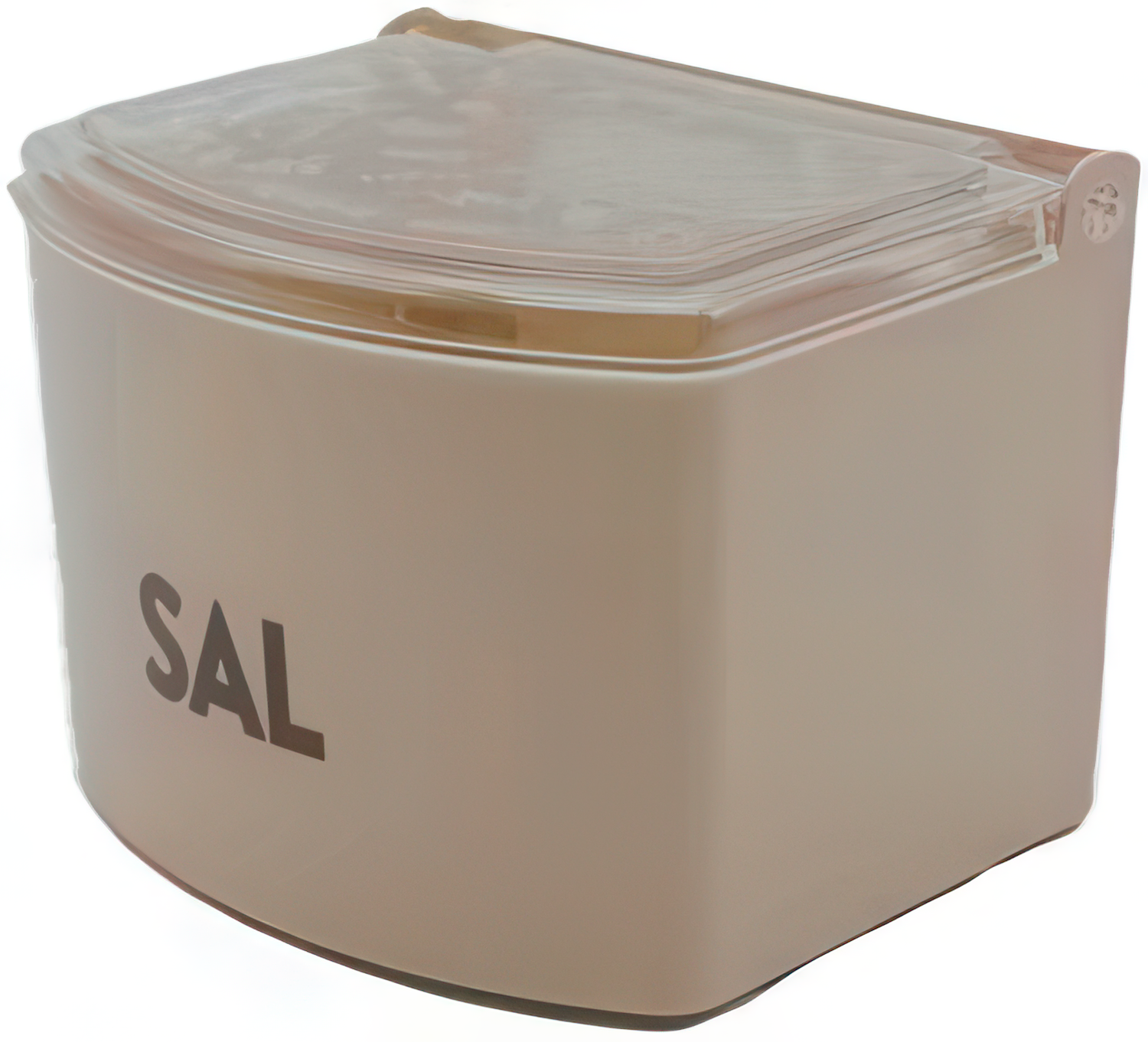 Salero plastico con tapa  Marron