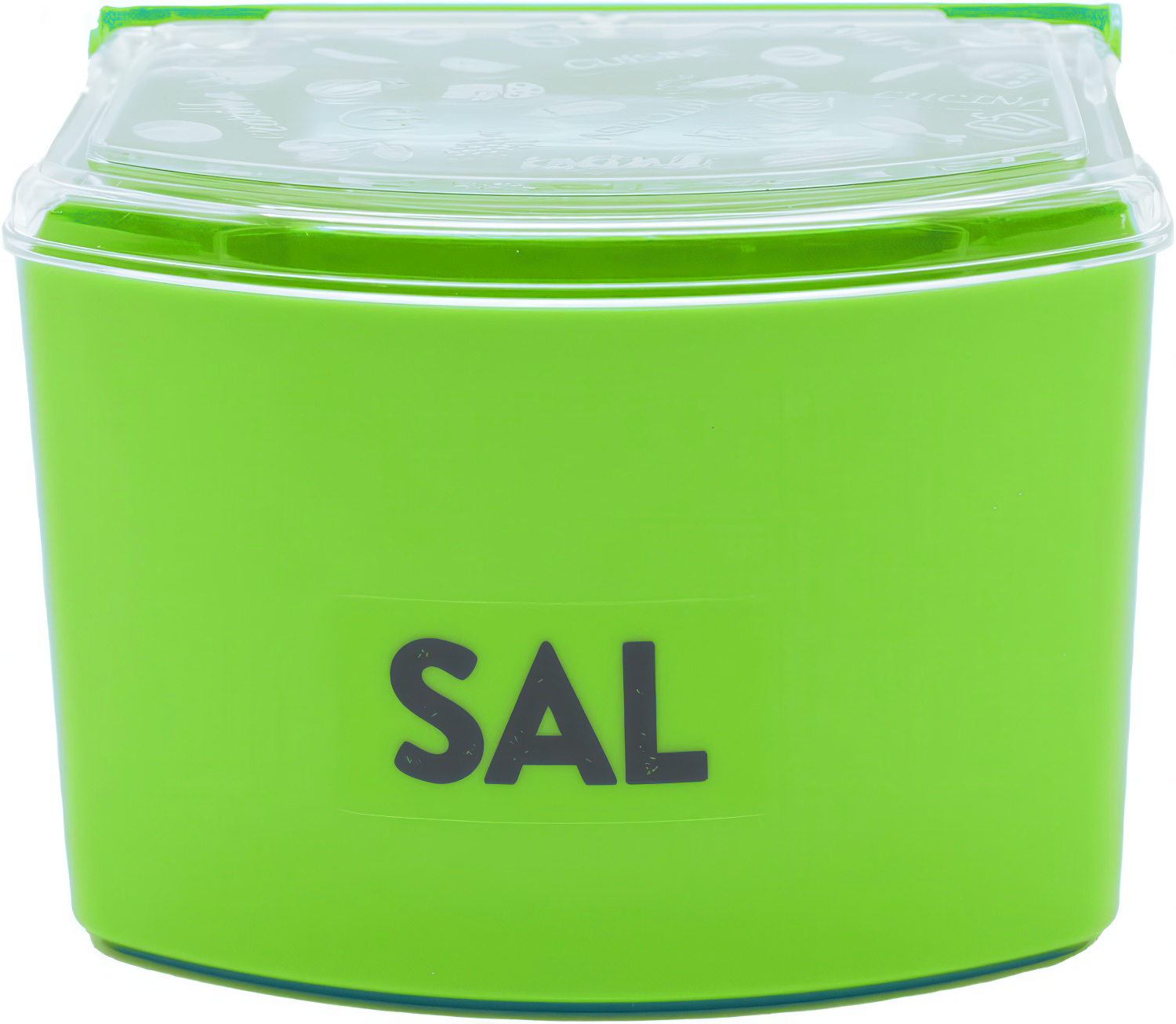 Salero plastico con tapa  Verde