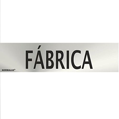 Señal adhesiva fabrica Acero inoxidable 5x20 cm  Gris