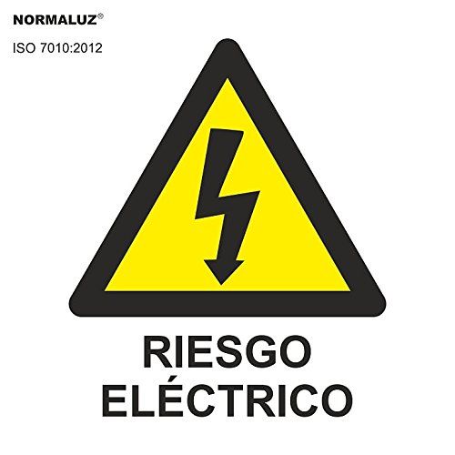 Señal adhesiva Riesgo Electrico 5x5cm  Amarillo
