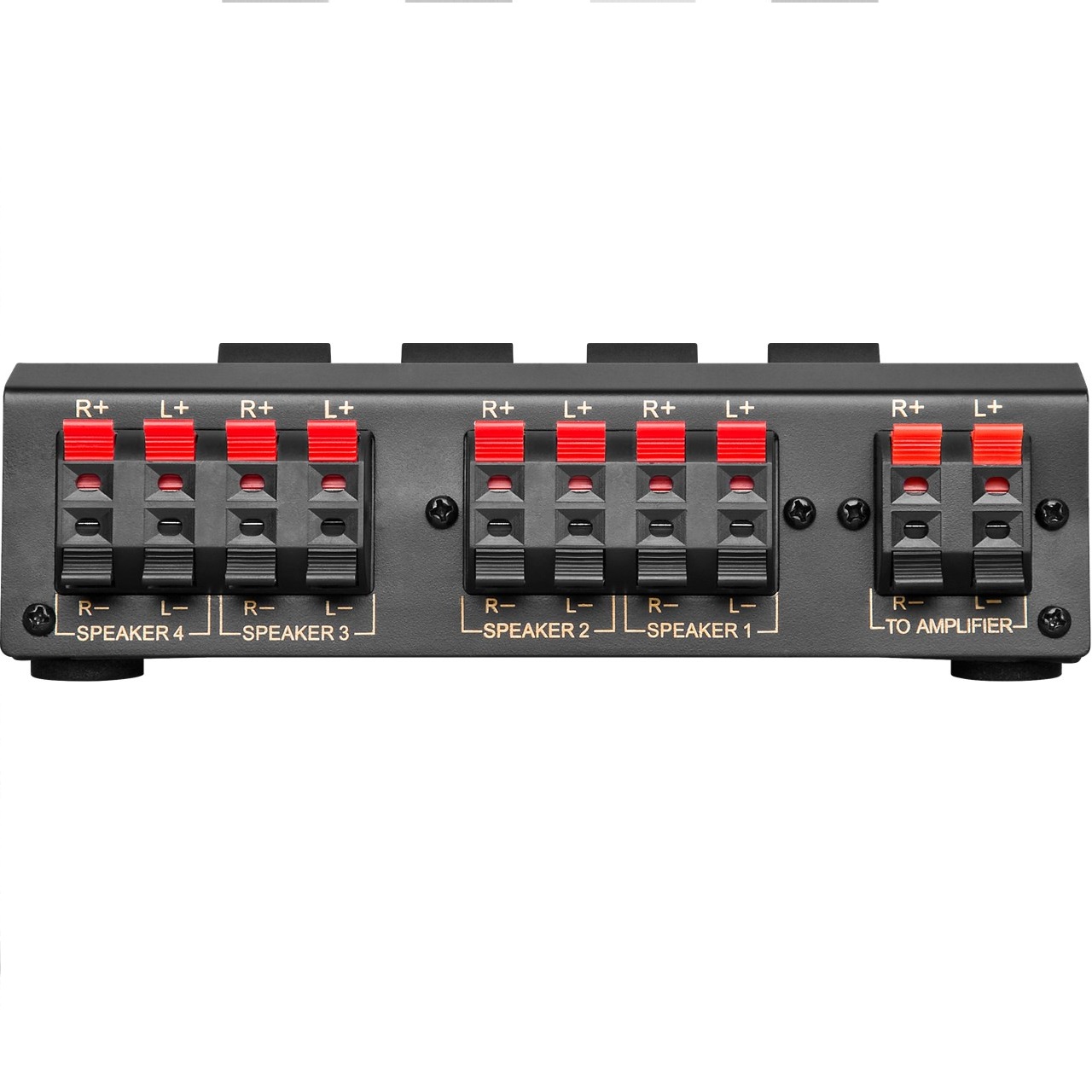 Selector de altavoces estereo 4 salidas  Negro