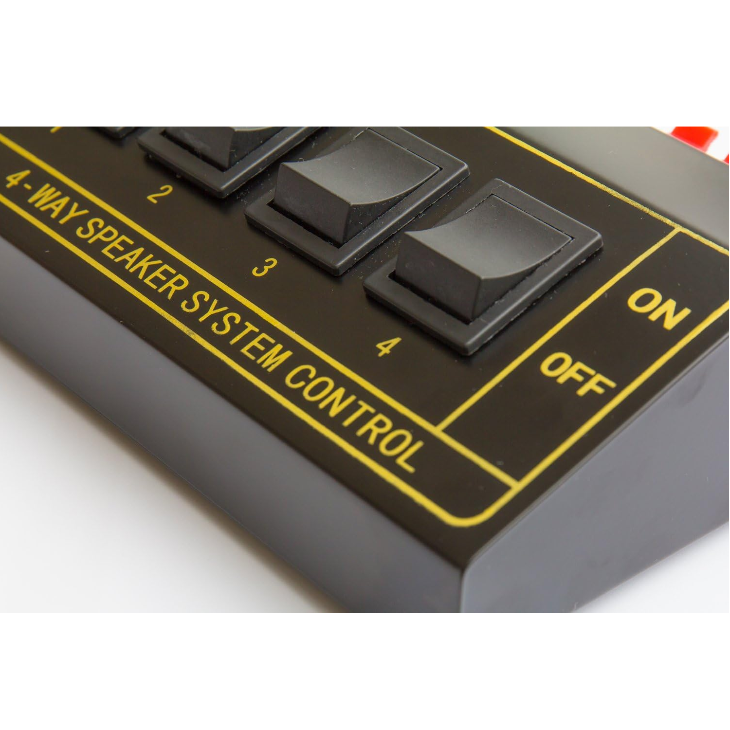 Selector de altavoces estereo 4 salidas  Negro