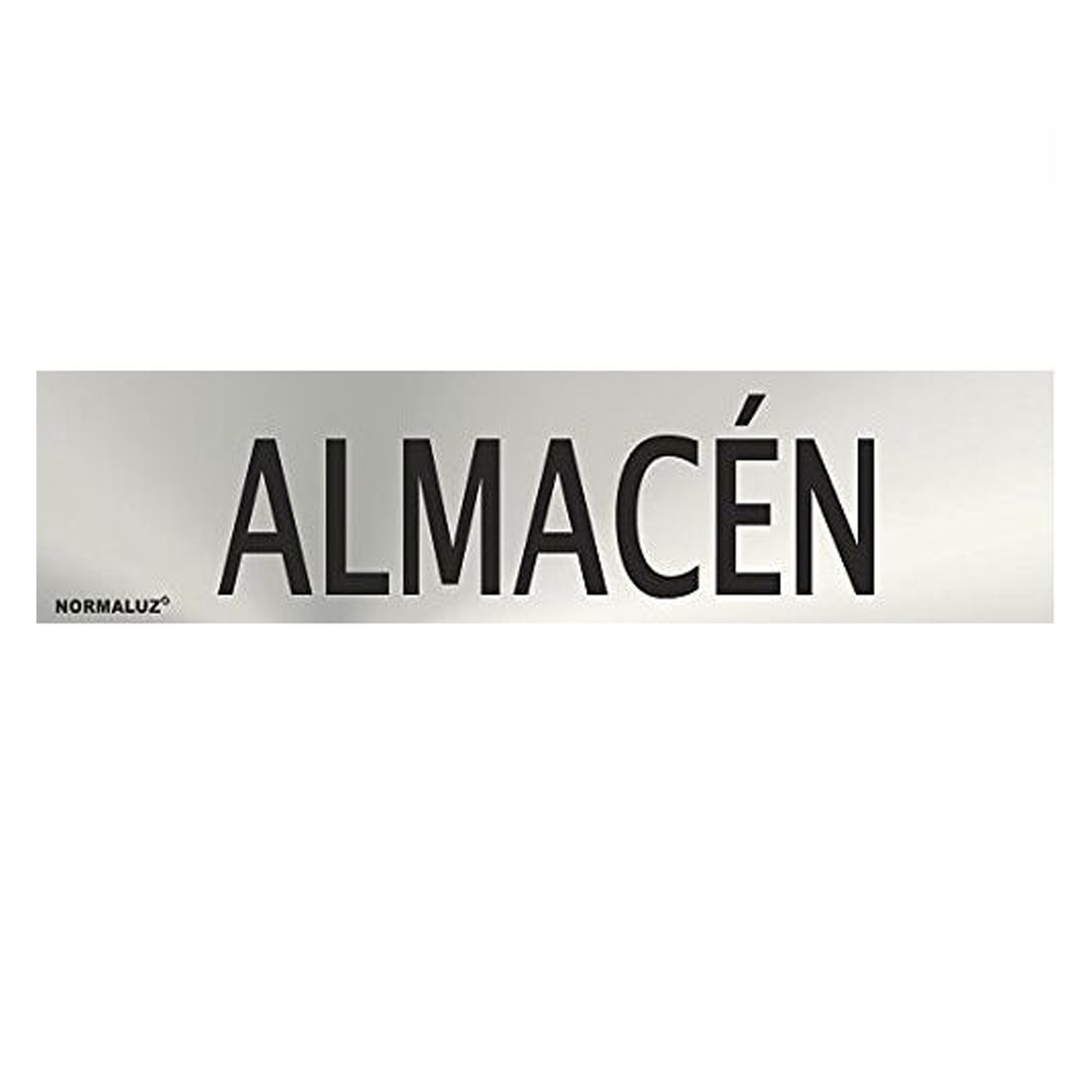 Señal adhesiva Almacen Acero inoxidable 5x20 cm  Gris