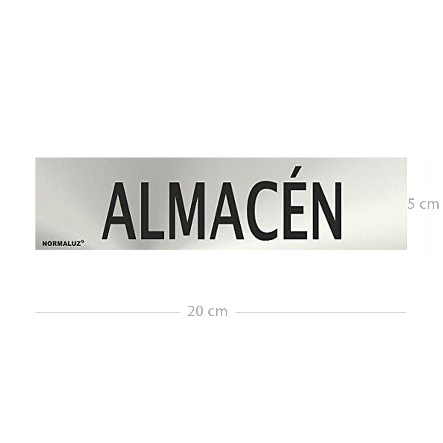 Señal adhesiva Almacen Acero inoxidable 5x20 cm  Gris