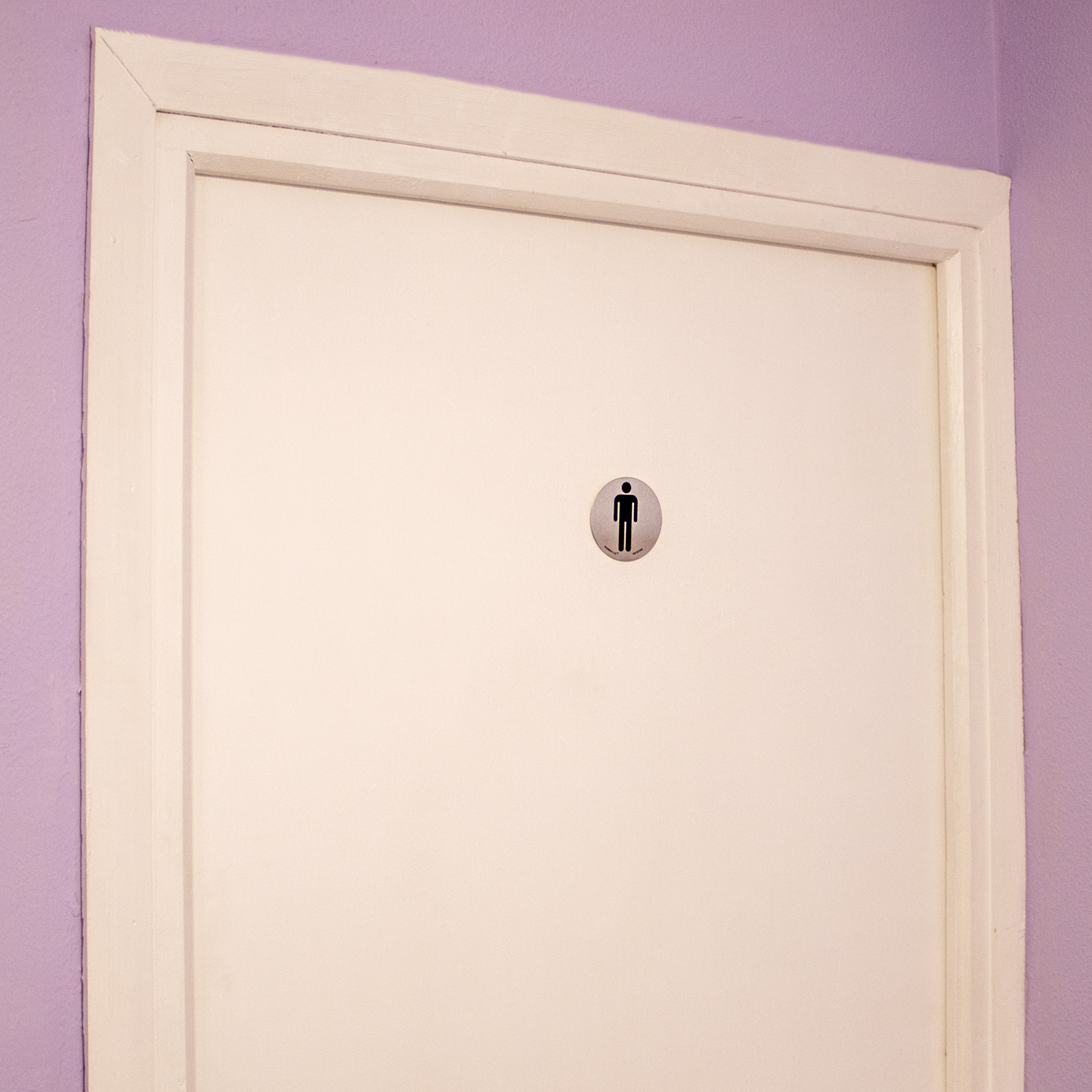 Señal adhesiva Aseos Hombre Acero inoxidable 7 cm  Gris