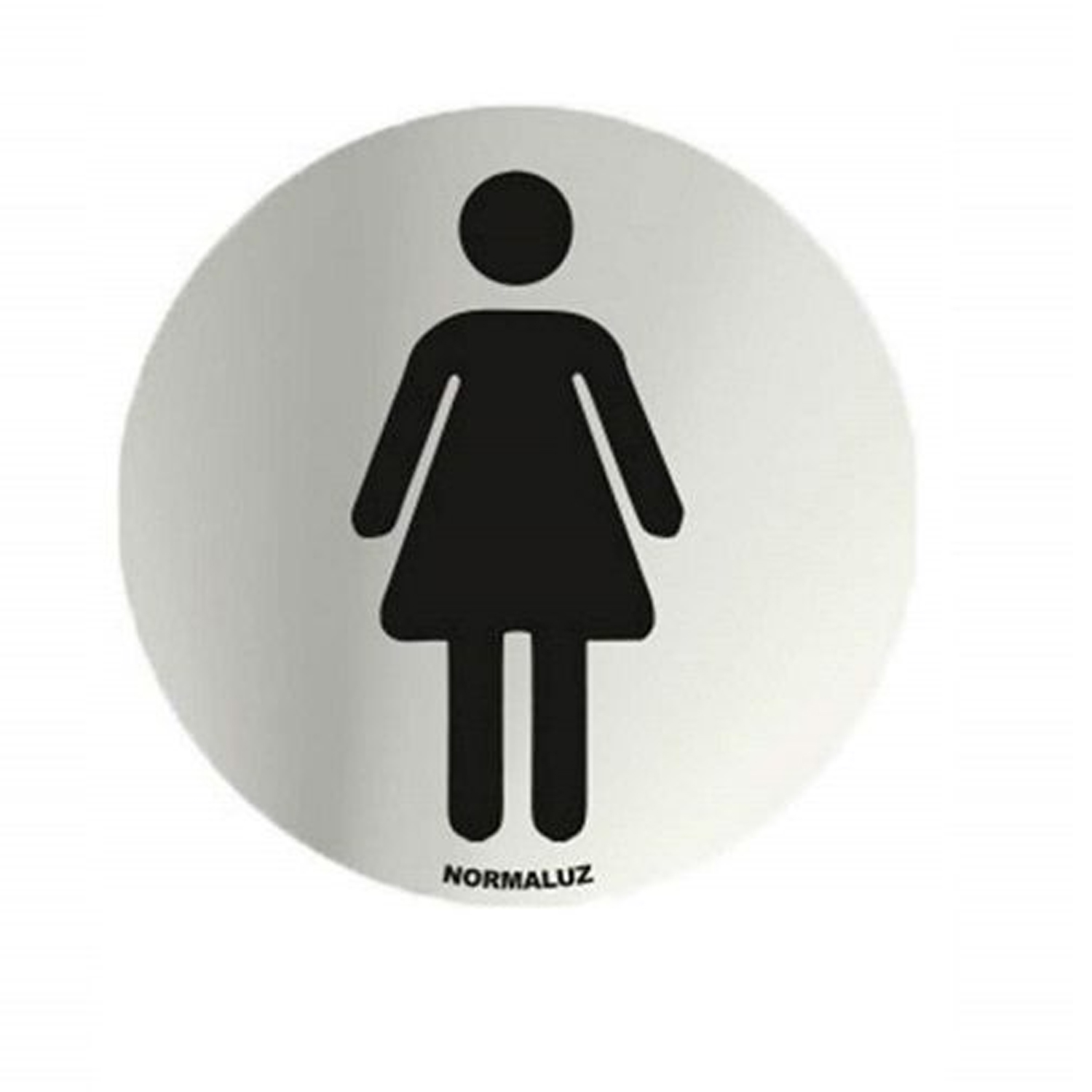Señal adhesiva Aseos Mujer Acero inoxidable 7 cm  Gris