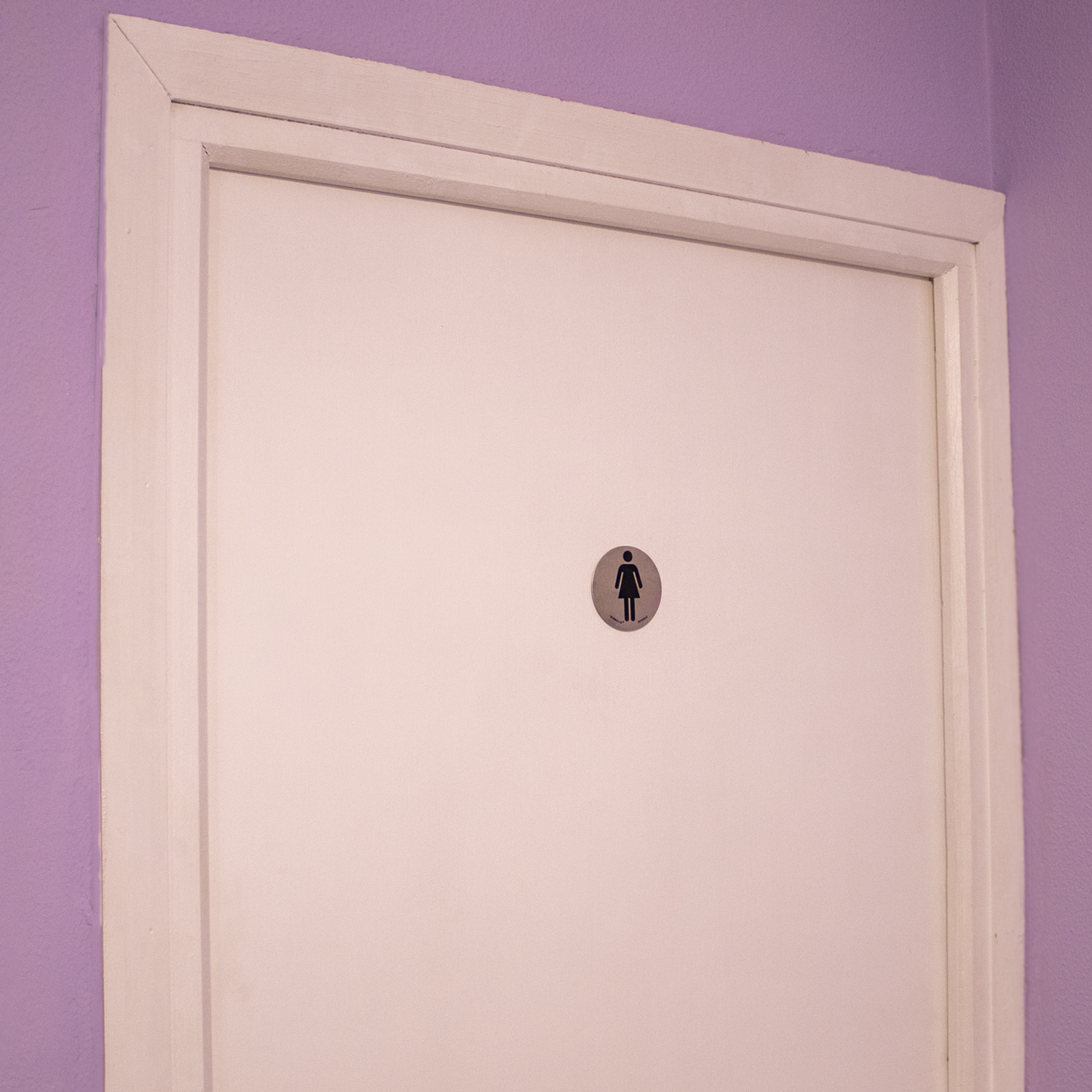 Señal adhesiva Aseos Mujer Acero inoxidable 7 cm  Gris