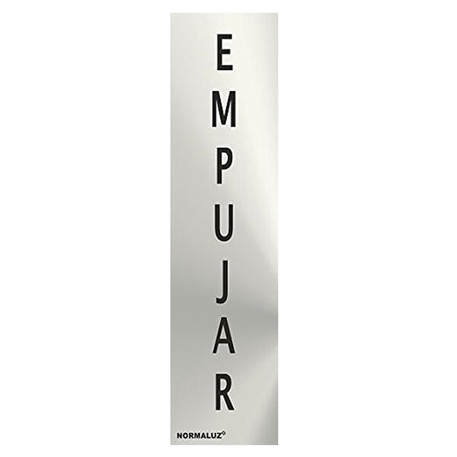 Señal adhesiva Empujar Acero inoxidable 5x20 cm  Gris